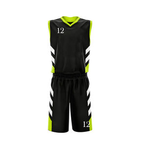 Ensemble d'uniformes de basket-ball respirants en maille de polyester OEM sur mesure bon marché, uniforme de basket-ball de haute qualité - Product Image 5
