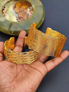 Bracelet en laiton tendance, bracelet manchette, bracelet pour femmes, design attrayant, design à la mode - Product Image 3