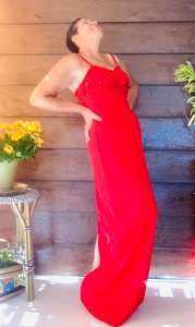 Femmes décontracté ample ajusté longue imprimé Maxi robe bouton décoration indien été Floral Spaghetti sangle Collection naturel - Product Image 5