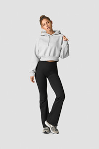 Sweat à capuche femme gris chiné imprimé le plus récent Anti-rides respirant Gym Training & Activewear Pull à capuche pour femme - Product Image 4