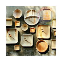 Assiettes jetables et biodégradables en feuilles de palmier Areca-Repas durables
