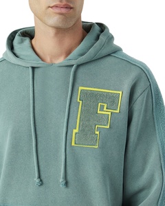 Sweat à capuche à impression bouffante pour hommes personnalisé de haute qualité en molleton de coton lourd avec appliques brodées pour une utilisation en hiver - Product Image 2