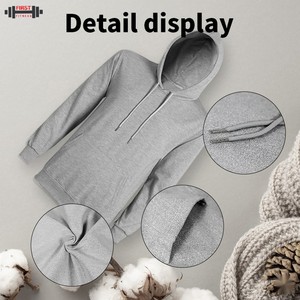 New Style Winter Half Zip Unisex Custom Sweatshirt Fleece Sweasuits Oversize Pullover Hoodies V-neck Full Sleeve Cotton <b>Blend</b> - Product Image 3