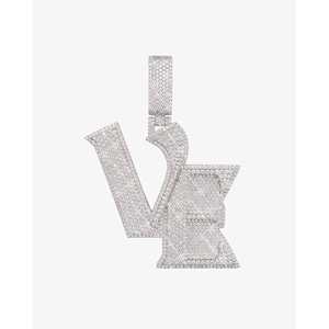 Colgante con Nombre Personalizado VE, con Dijes de Moissanita VVS en Oro Sólido de 14K, Forma de Letra, Unisex, para Uso Diario - Product Image 2