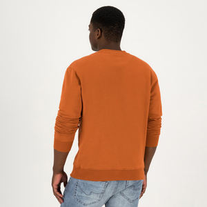 OEM et ODM pull d'hiver pour hommes avec logo personnalisé haut en tricot à manches longues en jacquard et lettres et col rond pull en coton uni tricots - Product Image 2