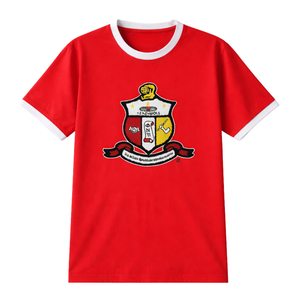 Camisa Premium Kappa Alpha Psi con Escudo de Chenilla Rojo, Talla Exacta, Algodón Premium, Bordado, Ropa de Fraternidad Griega - Product Image 4