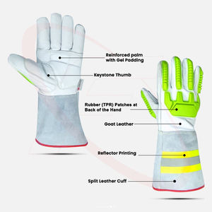 Vente en gros de gants de sécurité pour conducteur d'hiver résistants aux coupures avec protection contre les chocs Meilleure vente de gants en cuir confortables du Pakistan - Product Image 2