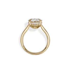 Anillo de compromiso con diamante ovalado de diseño fantasioso, 5 quilates, D-F VVS1-VS2, diamante cultivado en laboratorio, en oro amarillo de 14K y 18K, para uso diario, ideal para regalo. - Product Image 2
