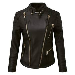 Veste en cuir véritable pour femmes de haute qualité, design personnalisé, coupe ajustée, en peau de mouton, pour moto, hiver - Product Image 1