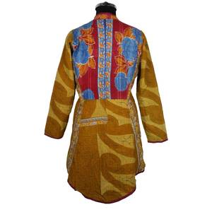 Designer Coton Tissu Kantha Réversible Vestes Sanganeri Imprimé Élégant Look Manches Longues Lavable Femmes Vestes Point À La Main - Product Image 6