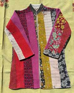 Veste Kantha unisexe Fashion Game avec cette veste Kantha d'inspiration vintage pour femme - Product Image 1