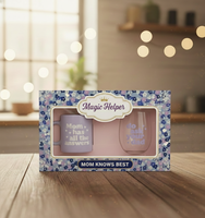 Coffret cadeau de luxe violet à thème dessin animé, ensemble de tasses à café assorties en céramique pour couples, cadeau d'anniversaire ou de fête des mères