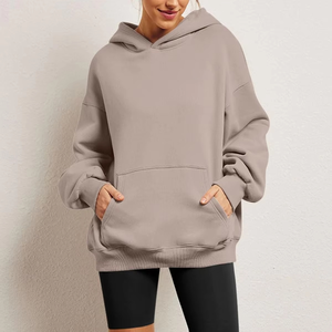 Sudadera con Capucha de Punto para Mujer, Diseño de Manga Murciélago, Informal, Transpirable, Ecológica, de Alta Calidad, Personalizable OEM - Product Image 4