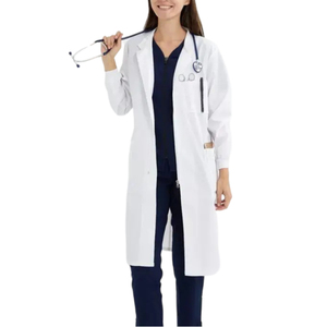 OEM Service Wholesale Women's Medical Scrub Lab Coat-High Quality Professional Nursing Wear Needle Detection Seamless Fusing - Product Image 2
