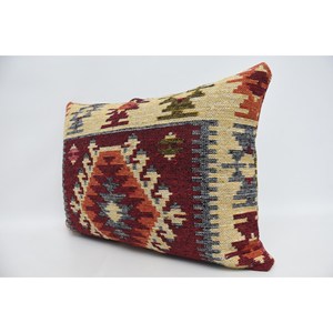 Red Luxury Bohemian Wool Pillow 20x28 Inch Geometric <b>Cushion</b> Vintage Fluffy Patterns Square Style for Bedding Christmas Decor - Product Image 4