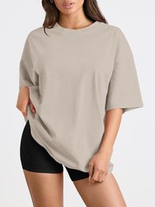 T-shirts d'été en coton pour femmes OEM Short Sleeve Custom Design Tee Top for Women Casual Clothing - Product Image 2