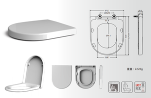 Cubierta de asiento de inodoro personalizada UF, <span class=keywords><strong>tapa</strong></span> de inodoro para baño, forma de D, <span class=keywords><strong>cuadrada</strong></span>, forma de O, forma de V para <span class=keywords><strong>WC</strong></span> - Product Image 5