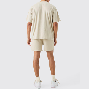 Venta al por mayor Primavera Verano nueva camiseta de cuello redondo de peso pesado de los hombres de alta calidad camisa corta de gran tamaño - Product Image 2