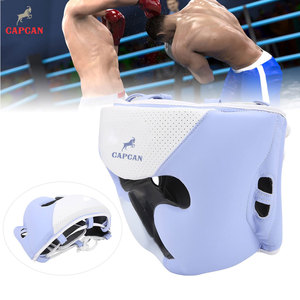 Protège-tête de boxe en cuir avec rembourrage doux et coutures durables, ajustement réglable, léger et écologique, protection de sécurité - Product Image 6