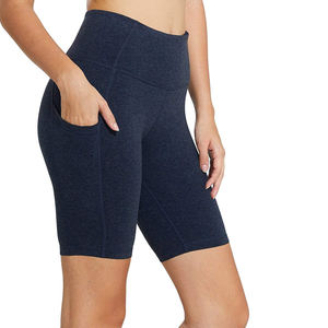 Offre Spéciale taille haute élastique Gym Shorts Sexy Fitness Biker Yoga Shorts Logo tissu lavé ajustement serré Booty shorts pour les femmes - Product Image 5