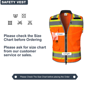 Ropa DE SEGURIDAD reflectante de poliéster 100% con logotipo personalizado ropa de trabajo de construcción de alta visibilidad multibolsillo para uso en tráfico - Product Image 6