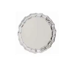 Assiette de présentation en métal de style floral Plat de service de haute qualité fini argent Assiettes de présentation de nourriture de chargeur de style floral décoratif - Product Image 1