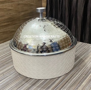 Plat de chauffe-plats, chauffe-plats, casserole et marmite en aluminium et métal doré de la meilleure qualité avec finition 100% sans danger pour les aliments - Product Image 4