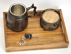 ที่รองแก้วไม้ทำมือแบบดั้งเดิมแผ่นรองชาและแผ่นรองจานประหยัดสำหรับใช้ในการป้องกันรอยแหวนบนเฟอร์นิเจอร์ - Product Image 4