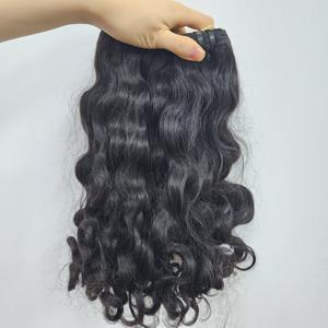 Extensiones de cabello OEM profesionales de doble trama, máquina de tejido de cabello vietnamita con rizos italianos Remy virgen de alta calidad, todos los colores - Product Image 5