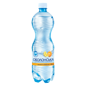 Eau de l'Obolonska aromatisée au citron et à l'orange, gazeuse, en bouteille réfrigérée 0,5L, durée de conservation de 270 jours - Product Image 1