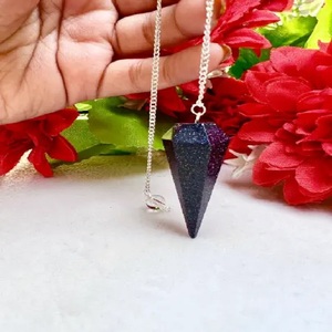 Péndulo de piedra dorada azul de alta calidad Compre en línea Ágata Navazish: venta al por mayor de péndulo de piedra dorada azul a la venta - Product Image 6