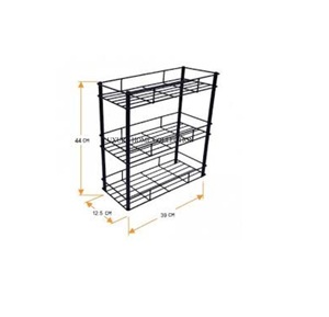 Estantes de cocina de metal minimalistas modernos con estanterías elegantes diseñadas para diseños de cocina compactos y organizados - Product Image 1