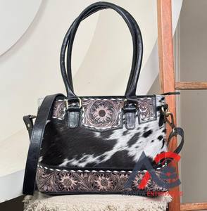 Bolsos de mano de cuero de lujo personalizados para mujer, bolso de hombro oculto de cuero genuino, bolso cruzado de piel de vaca - Product Image 1