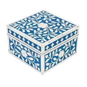 Organisateur de bijoux de luxe en incrustation d'os avec doublure en velours Boîte de rangement de bijoux en incrustation d'os décorative pour coiffeuse à bas prix - Product Image 6