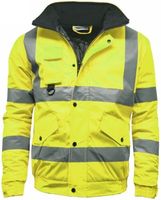 Hi Vis Viz-chaqueta Bomber impermeable de alta visibilidad, cazadora acolchada de seguridad para el trabajo
