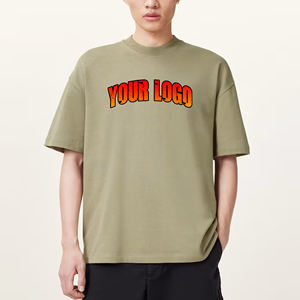 2025 nouveau arrivé personnalisé sérigraphie Logo Streetwear léger T-shirt pour hommes 100% coton goutte épaule o-cou T-shirt - Product Image 4