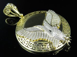 จี้เพชรโมอิสรูปนกพิราบหรูหราสำหรับผู้ชายเครื่องประดับฮิปฮอปเย็นสีเงิน S925 - Product Image 2