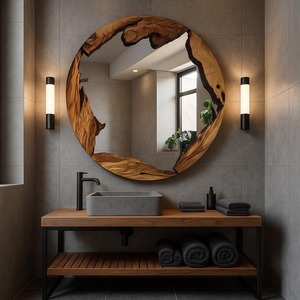 Miroir mural en bois artisanal de fabrication indienne pour la décoration intérieure et la décoration intérieure, disponible à un prix abordable - Product Image 1