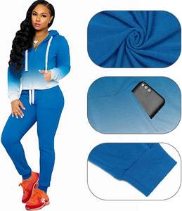 100% algodón transpirable patrón sólido con capucha chándal invierno gimnasio conjuntos bajo MOQ OEM ODM impreso al por mayor - Product Image 1