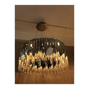 Lampada a sospensione in pietra di cristallo moderno con apice, diametro 50 Cm - Product Image 1