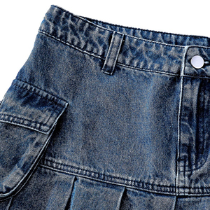 Zoar Group กระโปรงทรงดินสอผ้าเดนิมมีกระดุมขนาดเล็กสำหรับผู้หญิงดีไซน์ปักเซ็กซี่สำหรับบริการฤดูใบไม้ผลิ - Product Image 2