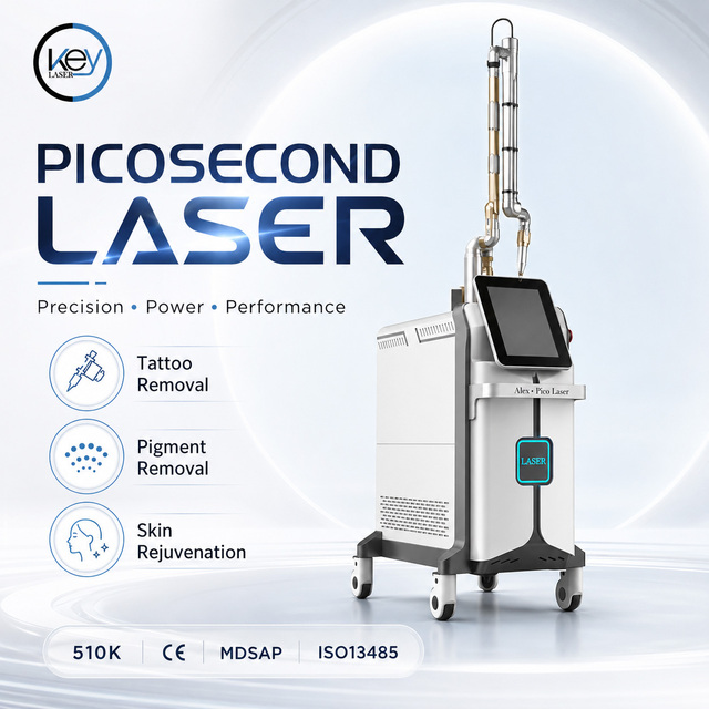 Salon Use 510K Approved 1064nm 532nm 755nm 1320nm Pico Laser Tattoo Removal Picosecond  for Carbon Peel  Pigment Removal