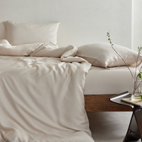 Ensemble de draps en bambou 100% biologique ultra-doux, 5 pièces, 300 fils, luxe, toutes saisons, personnalisable