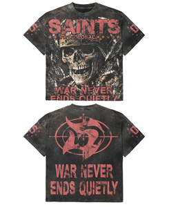 T-shirt vintage personnalisé lavé à l'acide T-Shirt Streetwear court en coton éponge lourd Impression graphique personnalisée de haute qualité - Product Image 2