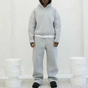 Calidad personalizada Streetwear 500 Gsm algodón Baggy hombres chándal fabricante chándal Jogger conjunto para hombres - Product Image 2