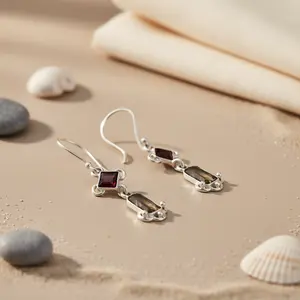 Boucles d'oreilles pendantes en argent 925 plaqué or avec perle et diamant pour femmes, cadeaux de mariage et de fête - Product Image 1