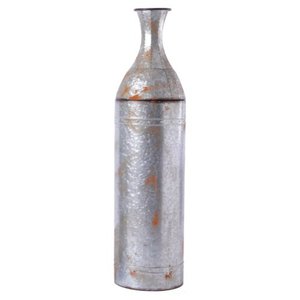 Vase de sol QAMAR en fer forgé, finition argent et or, design martelé moderne et luxueux, pour décoration de Noël, d'événements et de mariages - Product Image 3
