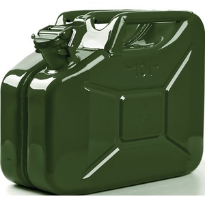 Bidón de Combustible de Acero Verde Oliva RAL 6003, Capacidad de 10L, Grosor de Lámina de 0.9mm, Dimensiones L345xW165xH275mm, Equipo de Seguridad y Supervivencia VALPRO - Product Image 1