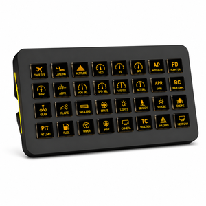 Teclado LCD MiraBox XL con interruptores de doble palanca para simulación de vuelo y cambio de capas de escena en simuladores de carreras - Product Image 1