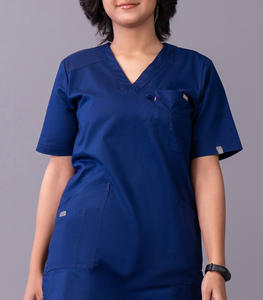 Ensemble d'uniformes médicaux d'été unisexe avec logo personnalisé, haut et pantalon, pour infirmières et personnel hospitalier - Vente en gros - Product Image 6